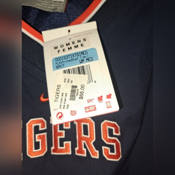 BNWT vintage womens Nike mid swoosh detroit tigers mlb pull over wind breaker - Picture 7 of 13